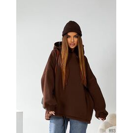 Фотография Худи женское 893 brown р.44-54 "DORA" недорого оптом от прямого поставщика
