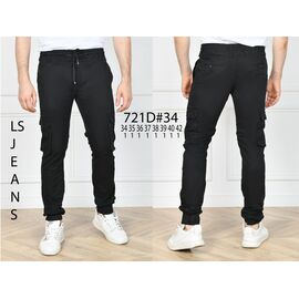 Фотография Джинсы мужские 721D  black р.34-42 "God Baron" недорого оптом от прямого поставщика