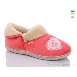 Тапки жіночі для будинку Зима Т03 корал (8 пар р.37-41) "Крок" недорого оптом від прямого постачальника