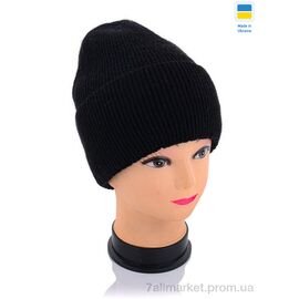 Жіноча шапка Зима Ангора на флісі 2166-11 black (2 шт. р.сітка56-60) "Angelica" недорого оптом від прямого постачальника