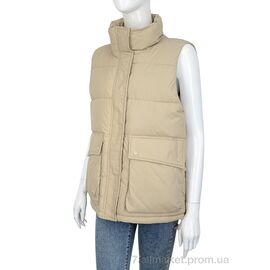 Жилетка жіноча Весна/осінь 2338 beige (5 шт. р.сіткаM-2XL) "Turn Hug" недорого оптом від прямого постачальника