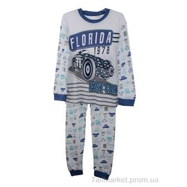 Дитяча піжама Весна/осінь 001-4 white (3 шт. р.сітка7-9) "OL" недорого оптом від прямого постачальника