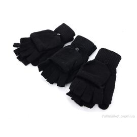 Фотография Варежки мужские Весна/осень 3864 black (12 шт. р.сетка 11-13) "KUINH" недорого оптом от прямого поставщика