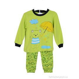Дитяча піжама Весна/осінь P087 rain of love fistik-yesili (4 шт. р.сітка2-6) "OL" недорого оптом від прямого постачальника