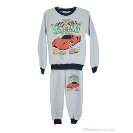 Дитяча піжама Весна/осінь Піжама фліс grey (5 шт. р.сітка3-6) "OL" недорого оптом від прямого постачальника