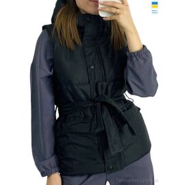 Жилетка жіноча Весна/осінь 1524 чорний (3 шт. р.сіткаS-L) "Kram" недорого оптом від прямого постачальника