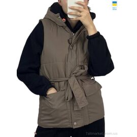 Жилетка жіноча Весна/осінь 1524 шоколад (3 шт. р.сіткаS-L) "Kram" недорого оптом від прямого постачальника