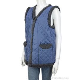 Фотография Жилетка женская Зима Жилетка хутро синьо-сіра (6 шт. р.сетка 52-62) "LiBang" недорого оптом от прямого поставщика