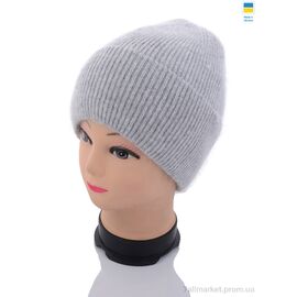 Жіноча шапка Зима Ангора на флісі 02166-10 grey (2 шт. р.сітка56-60) "Angelica" недорого оптом від прямого постачальника