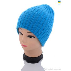 Жіноча шапка Зима Ангора на флісі 02268-5 blue (2 шт. р.сітка56-60) "Angelica" недорого оптом від прямого постачальника