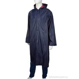 Фотография Дождевик унисекс Весна/осень F7627 плащ дощовик із плащової тканини на кнопках з сумкою в комплекті синій світловідбивач (2XL) (60 шт. р.сетка 2XL) "7garden" недорого оптом от прямого поставщика