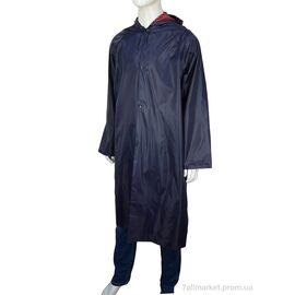 Фотография Дождевик унисекс Весна/осень F7627 плащ дощовик із плащової тканини на кнопках з сумкою в комплекті синій світловідбивач (3XL) (60 шт. р.сетка 3XL) "7garden" недорого оптом от прямого поставщика