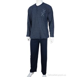 Фотография Пижама мужская Весна/осень 7055 navy (4 шт. р.сетка M-XL) "Nicoletta" недорого оптом от прямого поставщика