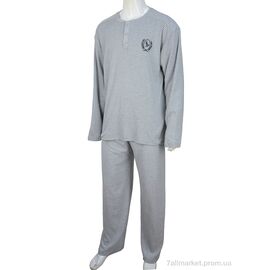 Фотография Пижама мужская Весна/осень 7104 grey (4 шт. р.сетка XL-3XL) "Nicoletta" недорого оптом от прямого поставщика