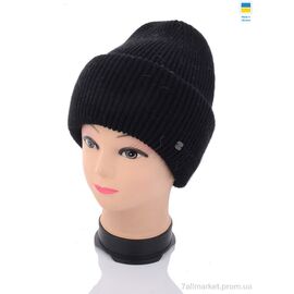 Жіноча шапка Зима Ангора на флісі 2358-5 black (2 шт. р.сітка56-60) "Angelica" недорого оптом від прямого постачальника