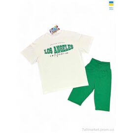 Фотография Костюм детский Лето 2314 біло-зелений (134-158) (5 шт. р.сетка S-2XL) "LiMa" недорого оптом от прямого поставщика