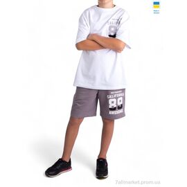 Фотография Костюм детский Лето 2411 білий-сірий (134-158) (5 шт. р.сетка S-2XL) "LiMa" недорого оптом от прямого поставщика