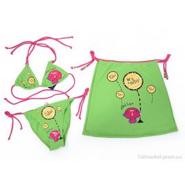 Фотография Купальник детский Лето 081702 green (02253) (20 шт. р.сетка 4-13) "Obuvok" недорого оптом от прямого поставщика