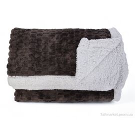 Фотография Плед  009-2 brown 160x210 mix (1 шт. р.сетка One size) "Obuvok" недорого оптом от прямого поставщика