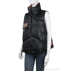 Жилетка жіноча Весна/осінь M605 black (09067) (6 шт. р.сіткаL-2XL) "Obuvok" недорого оптом від прямого постачальника