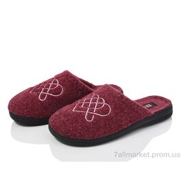 Тапки жіночі для будинку Весна/осінь GX005-4 бордовий (6 пар р.36-40) "Soylu" недорого оптом від прямого постачальника