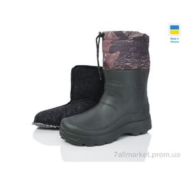 Чоботи з піни чоловічі Зима Б12 зелений (6 пар р.41-45) "Inblue" недорого оптом від прямого постачальника
