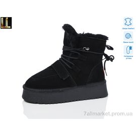 Уггі жіночі утеплені Зима L952-2A black (8 пар р.36-41) "Lilin" недорого оптом від прямого постачальника