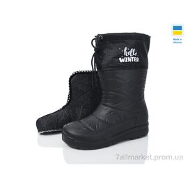 Чоботи з піни жіночі Зима Б24 чорний (6 пар р.38-42) "Lot Shoes" недорого оптом від прямого постачальника