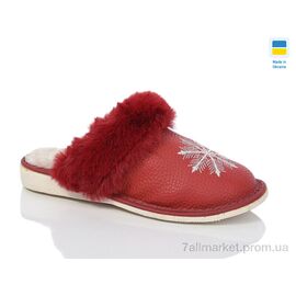Тапки жіночі для будинку Зима Комнат. сніжинка червоний (6 пар р.36-41) "Lot Shoes" недорого оптом від прямого постачальника