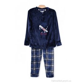 Дитяча піжама Зима 3879-12524-1 navy (5 шт. р.сітка6-14) "Мир" недорого оптом від прямого постачальника