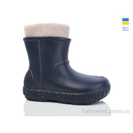 Гумове взуття жіноче Зима 661 синій (6 пар р.37-41) "Крок" недорого оптом від прямого постачальника
