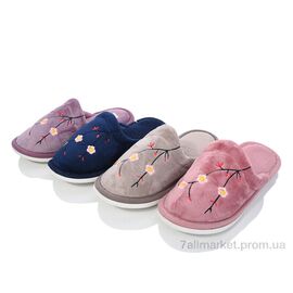 Фотография Тапки женские для дома Весна/осень HM23 mix (12 пар р.36-41) "Alex" недорого оптом от прямого поставщика