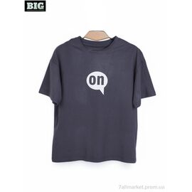 Футболка унісекс Літо 3972-160-2 grey (5 шт. р.сітка120-160) "BIG" недорого оптом від прямого постачальника