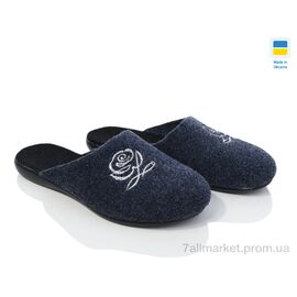 Фотография Тапки женские для дома Весна/осень 105-22 синій (6 пар р.36-40) "Inblue" недорого оптом от прямого поставщика