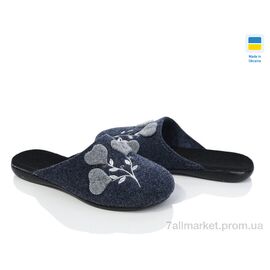 Тапки жіночі для будинку Весна/осінь 100-22 синій (6 пар р.36-40) "Inblue" недорого оптом від прямого постачальника