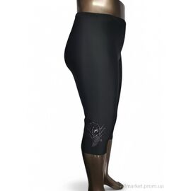 Фотография Капри женские Лето 702-2 black (6 шт. р.сетка 3XL-8XL) "Алия" недорого оптом от прямого поставщика