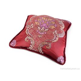 Подушка  Гобелен 10964 55x55см bordo (2 шт. р.сіткаOne size) "Obuvok" недорого оптом від прямого постачальника