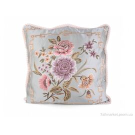 Подушка  10965 гобелен 55x55см l.blue (2 шт. р.сіткаOne size) "Obuvok" недорого оптом від прямого постачальника