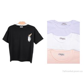 Футболка дитяча Літо WNG10774-2 mix (4 шт. р.сітка8-12) "OL" недорого оптом від прямого постачальника