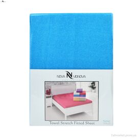 Постільна білизна  101-4 Простирало МАХРОВЕ (120x200)+одна наволочка(50x70) блакитний (5 шт. р.сіткаOne size) "NOVA VIDNOVA" недорого оптом від прямого постачальника