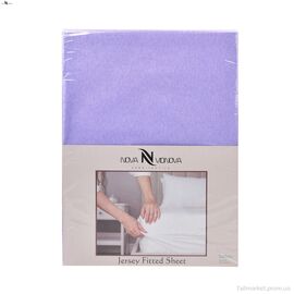 Постільна білизна  101-1 Простирало ТРИКОТАЖНЕ (120x200)+одна наволочка(50x70) фіолетовий (5 шт. р.сіткаOne size) "NOVA VIDNOVA" недорого оптом від прямого постачальника