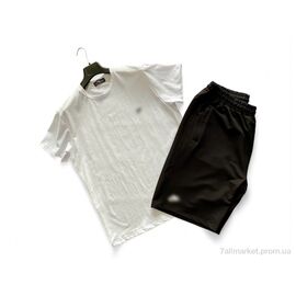 Фотография Костюм мужской Лето A007-3 white-black (5 шт. р.сетка 2XL-5XL) "Verton" недорого оптом от прямого поставщика