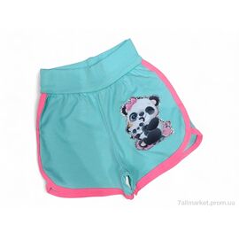 Фотография Шорты детские Лето 1733 панда бірюзовий (4 шт. р.сетка 5-8) "Kids-modnik" недорого оптом от прямого поставщика