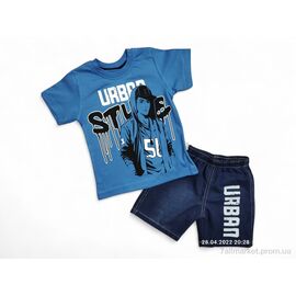 Костюм дитячий Літо 2466 електрик (4 шт. р.сітка5-8) "Kids-modnik" недорого оптом від прямого постачальника