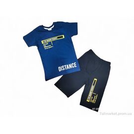 Костюм дитячий Літо 6682 синій-т.синій (6 шт. р.сітка4-10) "Kids-modnik" недорого оптом від прямого постачальника