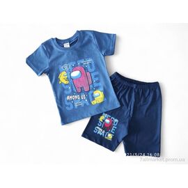 Костюм дитячий Літо 1001 т.синій (4 шт. р.сітка3-6) "Kids-modnik" недорого оптом від прямого постачальника
