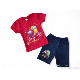 Костюм дитячий Літо 1002 червоний (4 шт. р.сітка3-6) "Kids-modnik" недорого оптом від прямого постачальника