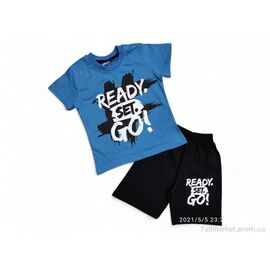 Костюм дитячий Літо 8170 синій (4 шт. р.сітка2-5) "Kids-modnik" недорого оптом від прямого постачальника