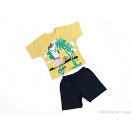 Костюм дитячий Літо 2022 жовтий (4 шт. р.сітка2-5) "Kids-modnik" недорого оптом від прямого постачальника