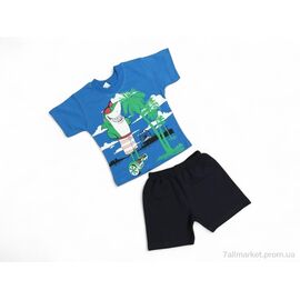 Костюм дитячий Літо 2022 синій (4 шт. р.сітка2-5) "Kids-modnik" недорого оптом від прямого постачальника